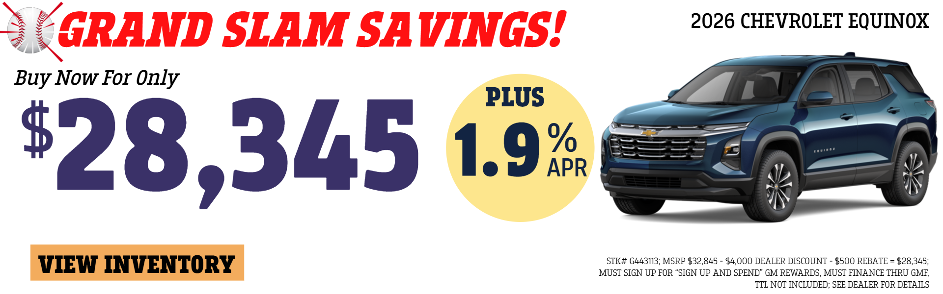 EQUINOX OFFER FROM GLENN POLK CHEVROLET